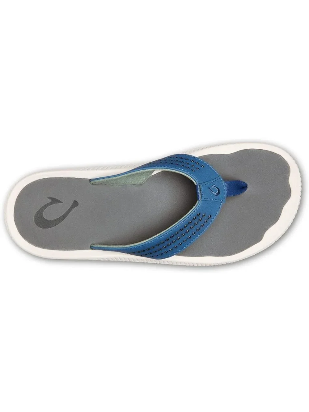 Men's Blue Grey Synthetic Beach Sandals Water Resistant Flip Flops Comfort Fit